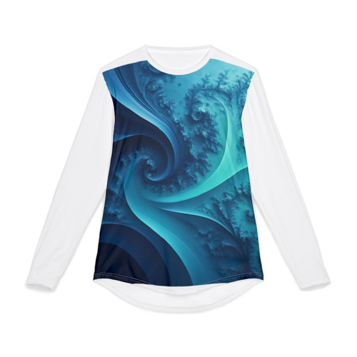 Fractal Harmony Wave - Men's UV Protection Long Sleeve Shirt (AOP)