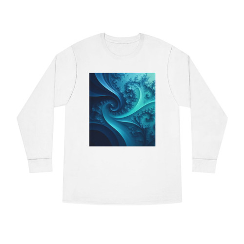 Fractal Harmony Wave - Long Sleeve Crewneck Tee Fractal Harmony Wave - Long Sleeve Crewneck Tee
