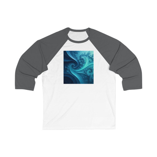Fractal Harmony Wave - Unisex 3\4 Sleeve Baseball Tee