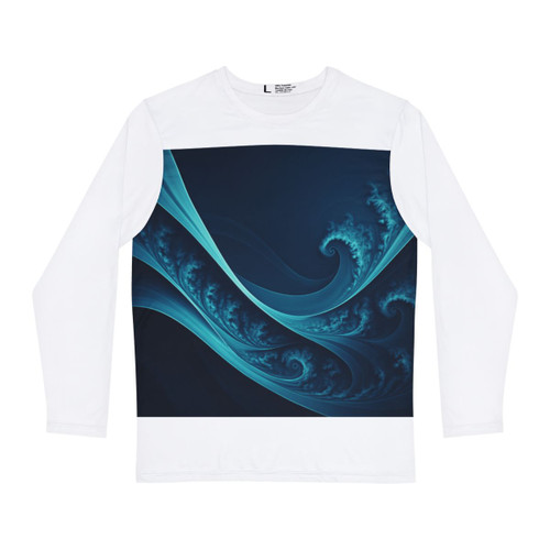 Fractal Harmony Wave - Men's Long Sleeve Shirt (AOP)