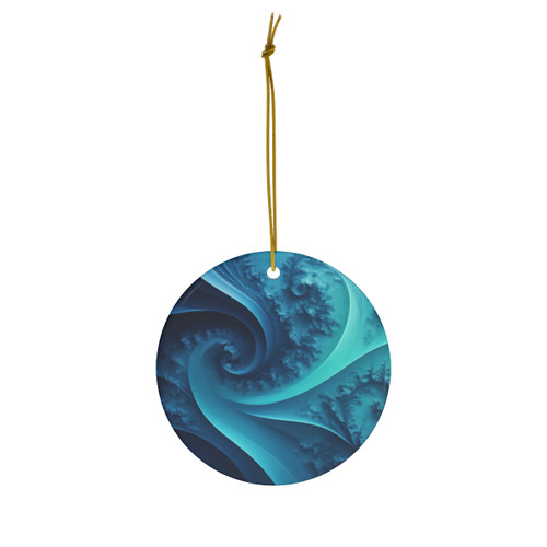 Fractal Harmony Wave - Ceramic Ornament, 1-Pack