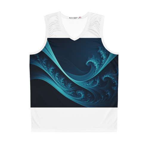 Fractal Harmony Wave - Basketball Jersey (AOP)
