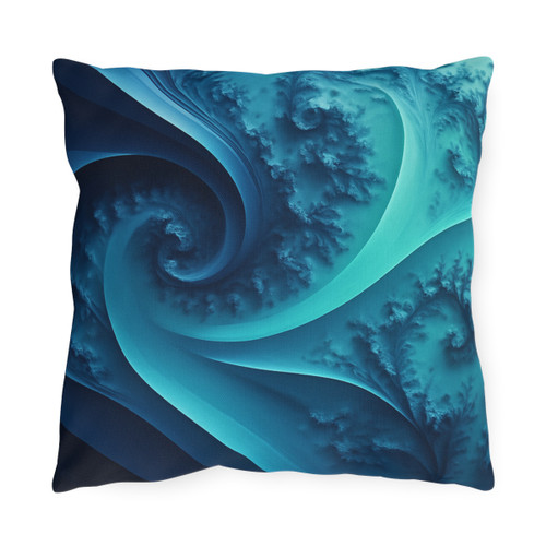 Fractal Harmony Wave - Outdoor Pillows