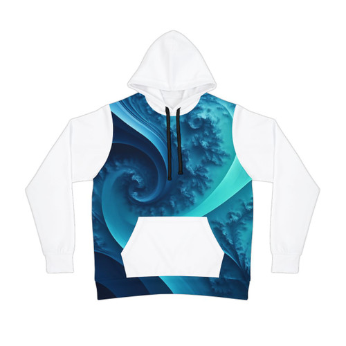 Fractal Harmony Wave - Athletic Hoodie (AOP)