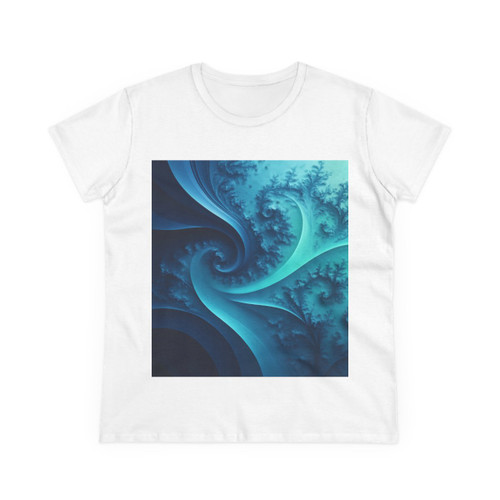 Fractal Harmony Wave - Women's Midweight Cotton Tee