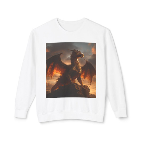 Golden Ember Leviathan - Unisex Lightweight Crewneck Sweatshirt
