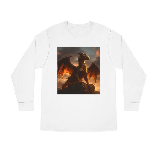 Golden Ember Leviathan - Long Sleeve Crewneck Tee Golden Ember Leviathan - Long Sleeve Crewneck Tee