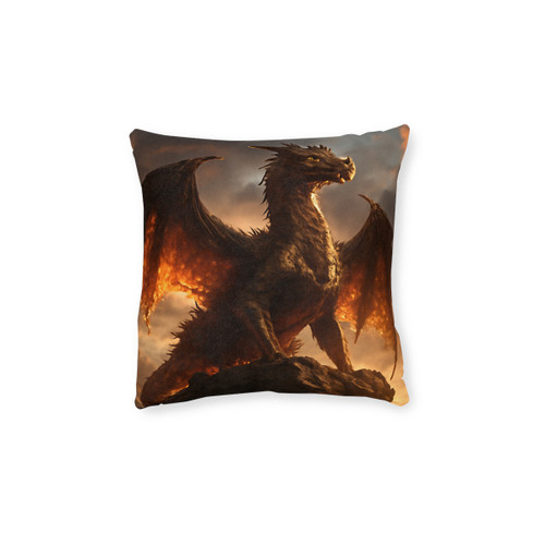 Golden Ember Leviathan - Square Pillow