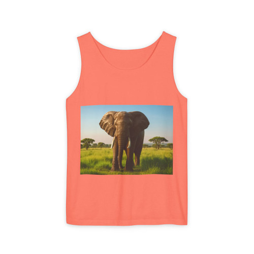 Majestic Elephant Spirit - Unisex Garment-Dyed Tank Top