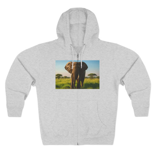 Majestic Elephant Spirit - Unisex Zip Hoodie