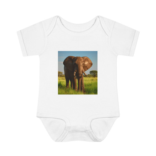 Majestic Elephant Spirit - Infant Baby Rib Bodysuit