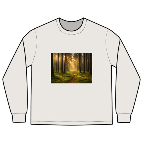 Whispering Pine Forest - Men's Heavy Faded Long Sleeve Tee