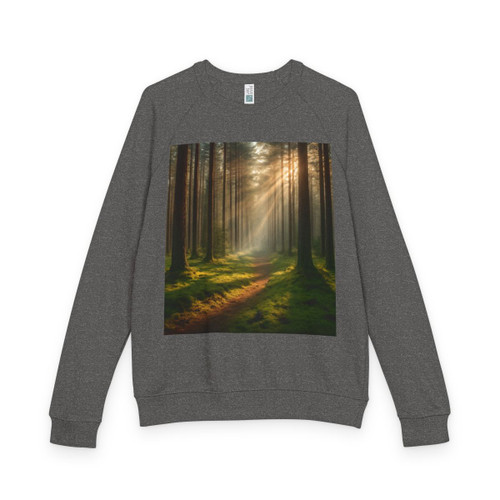 Whispering Pine Forest - Unisex French Terry Raglan Crewneck