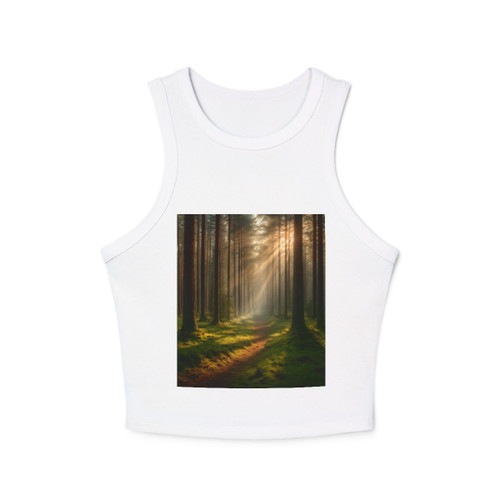 Whispering Pine Forest - Women's Micro Rib Racer Tank Top