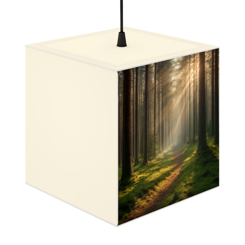 Whispering Pine Forest - Light Cube Lamp