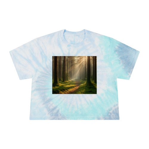 Whispering Pine Forest - Women's Tie-Dye Crop Tee