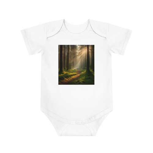 Whispering Pine Forest - Baby Short Sleeve Bodysuit