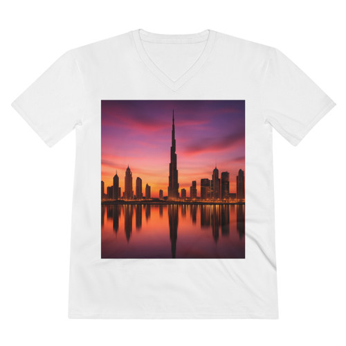 Dubai Twilight Mirage - Men's Lightweight V-Neck Tee