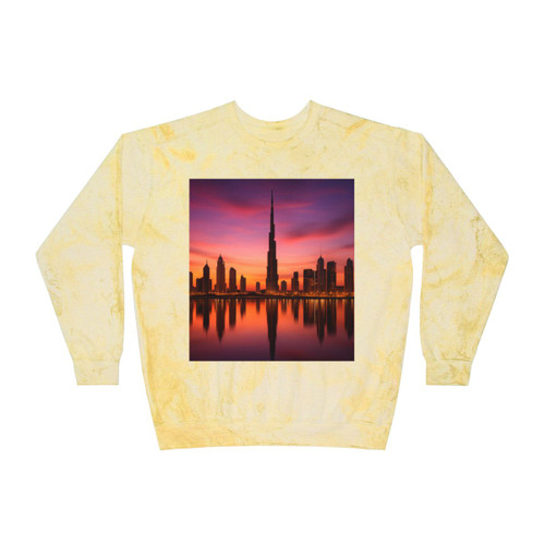 Dubai Twilight Mirage - Unisex Color Blast Crewneck Sweatshirt