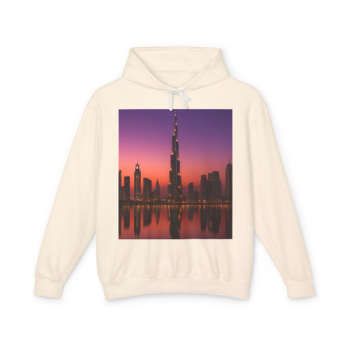 Dubai Twilight Mirage - Unisex Lightweight Hooded Sweatshirt