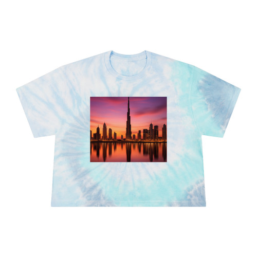 Dubai Twilight Mirage - Women's Tie-Dye Crop Tee