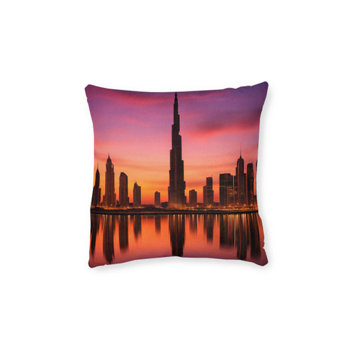 Dubai Twilight Mirage - Square Pillow