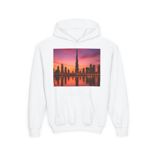 Dubai Twilight Mirage - Youth Heavy Blend Hooded Sweatshirt