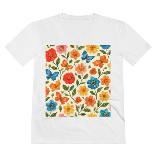 Whimsical Garden Play - Men's Lightweight V-Neck Tee