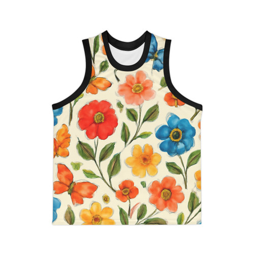 Whimsical Garden Play - Unisex Basketball Jersey (AOP)