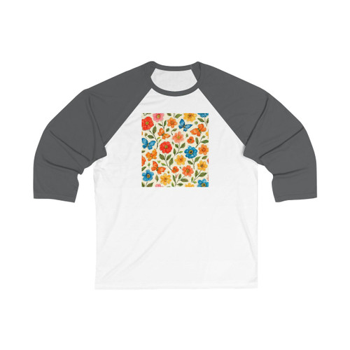 Whimsical Garden Play - Unisex 3\4 Sleeve Baseball Tee