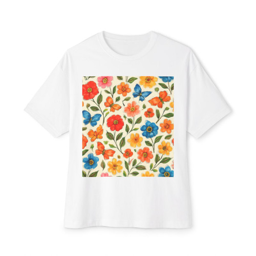 Whimsical Garden Play - Unisex Oversized Boxy Tee
