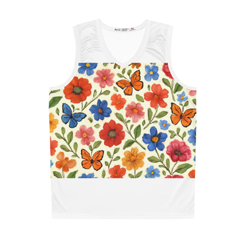 Whimsical Garden Play - Basketball Jersey (AOP)