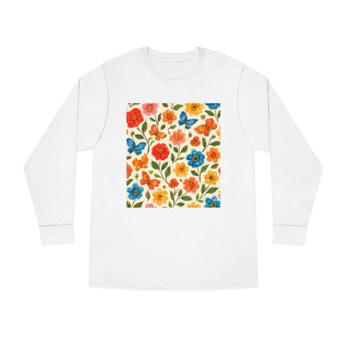 Whimsical Garden Play - Long Sleeve Crewneck Tee