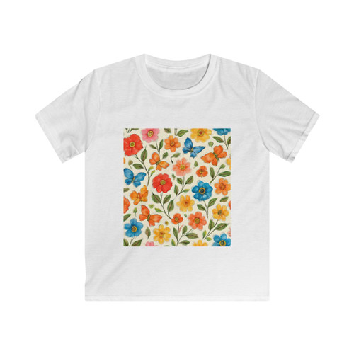 Whimsical Garden Play - Kids Softstyle Tee