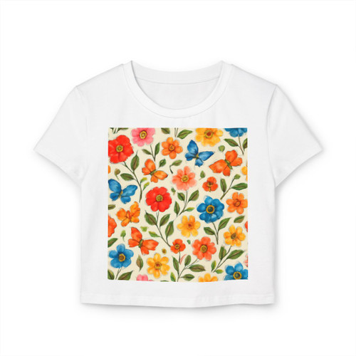 Whimsical Garden Play - Women's Baby Tee