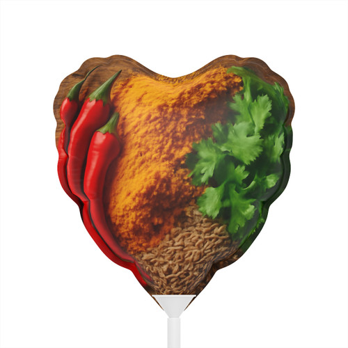 Sizzling Spice Medley - Balloons (Round and Heart-shaped), 6"