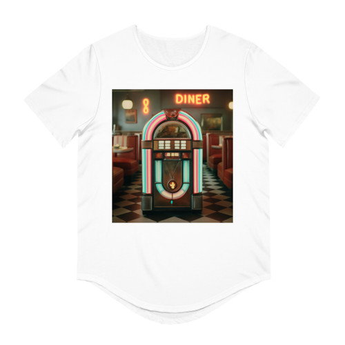 Classic Diner Dreams - Men's Jersey Curved Hem Tee