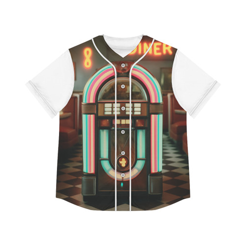 Classic Diner Dreams - Women's Baseball Jersey (AOP) Classic Diner Dreams - Women's Baseball Jersey (AOP)