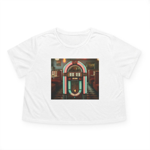 Classic Diner Dreams - Women's Flowy Cropped Tee