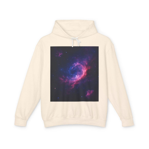 Celestial Drift Odyssey - Unisex Lightweight Hooded Sweatshirt