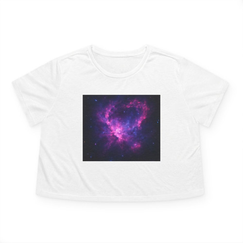 Celestial Drift Odyssey - Women's Flowy Cropped Tee