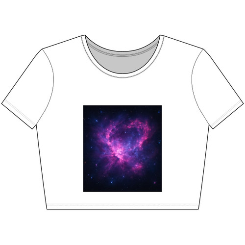 Celestial Drift Odyssey - Women’s Poly-Cotton Crop Tee