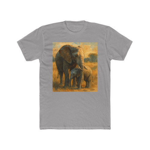 Nurturing Elephants - Unisex Cotton Crew Tee
