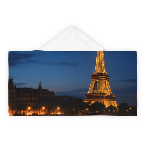 Paris Twilight Elegance - Youth Hooded Towel
