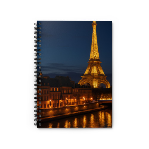 Paris Twilight Elegance - Spiral Notebook - Ruled Line