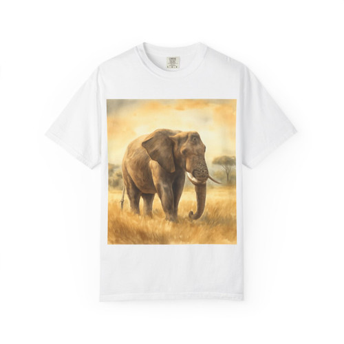 Majestic Elephant Serenade - Unisex Garment-Dyed T-shirt