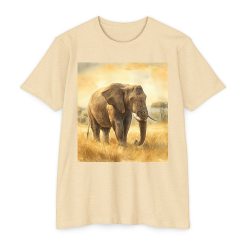 Majestic Elephant Serenade - Unisex CVC Jersey T-shirt
