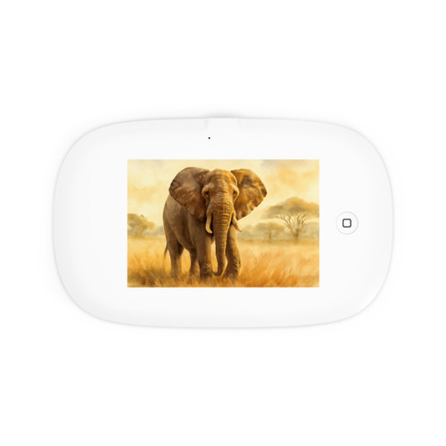 Majestic Elephant Serenade - UV Phone Sanitizer and Wireless Charging Pad