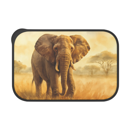 Majestic Elephant Serenade - PLA Bento Box with Band and Utensils