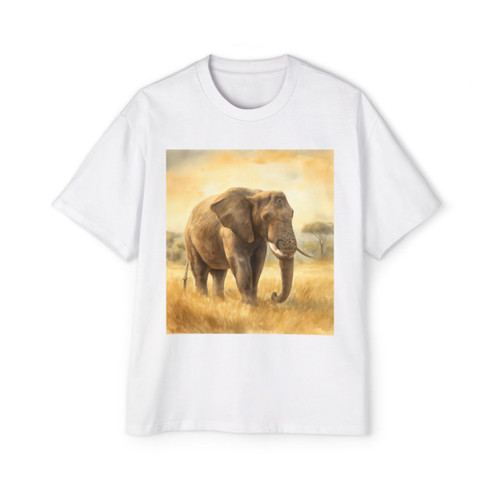 Majestic Elephant Serenade - Men's Heavy Oversized Tee